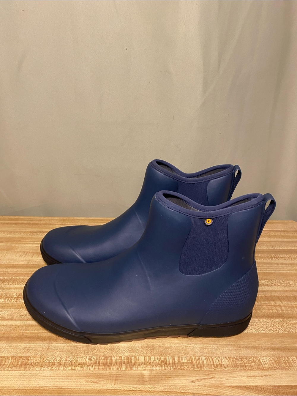 BOGS  Kicker Rain Chelsea Neo Rain Winter Boots  Navy Blue  Mens 14 NWOT